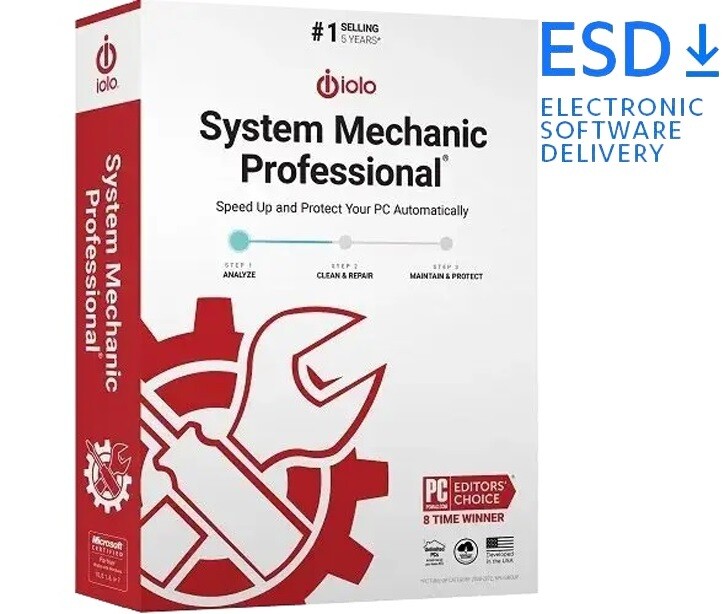 iolo System Mechanic PRO | 10 PCs | 1 Jahr stets aktuell | ESD