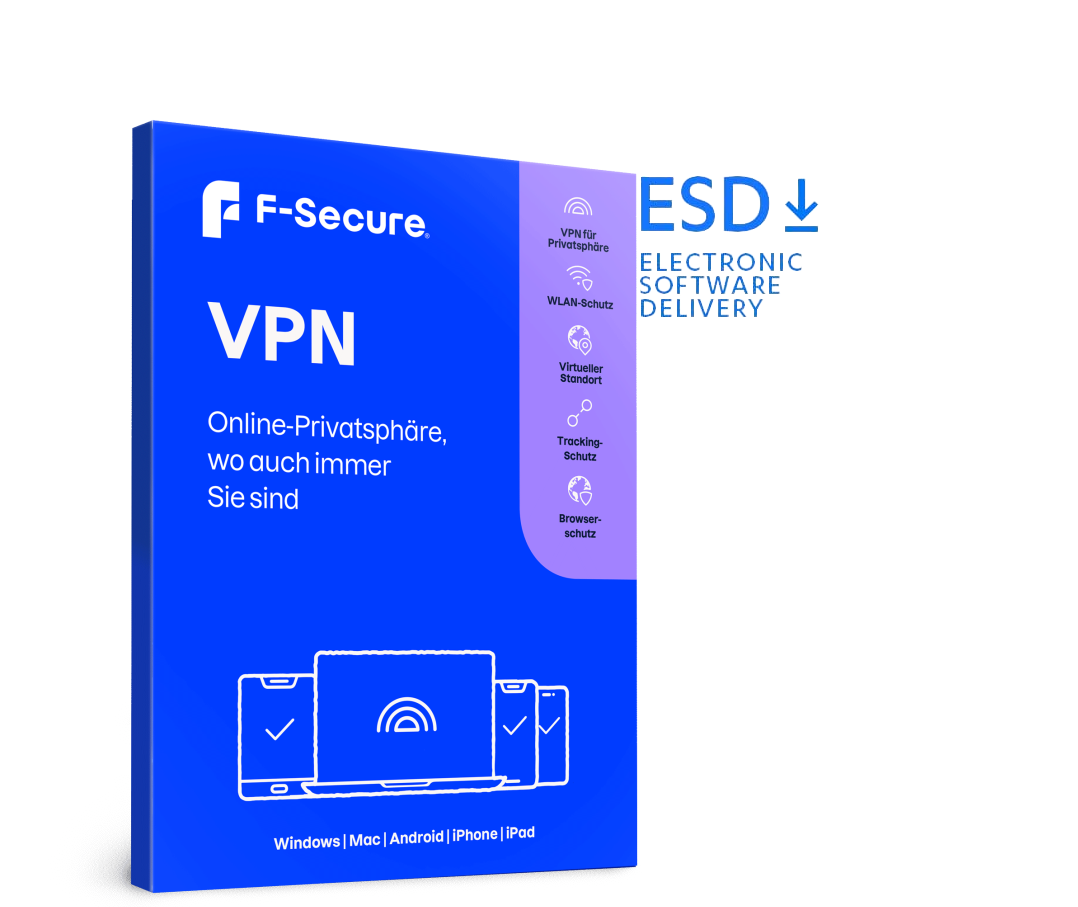F-Secure VPN | 3 Geräte | 1 Jahr | stets aktuell | ESD