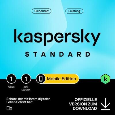 Kaspersky Mobile Device Security | 1 Mobil-Gerät | 1 Jahr | stets aktuell | ESD