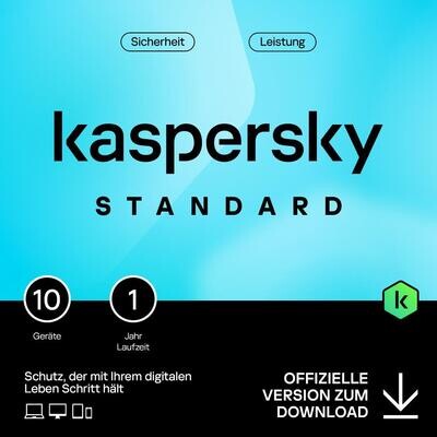 Kaspersky Standard | 10 Geräte | 1 Jahr | stets aktuell | ESD