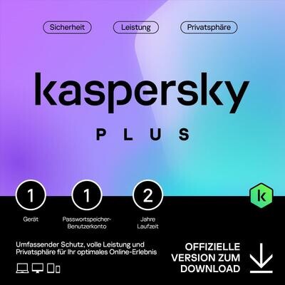 Kaspersky Plus Internet Security | 1 Geräte | 2 Jahre | stets aktuell | ESD