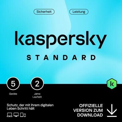 Kaspersky Standard | 5 Geräte | 2 Jahre | stets aktuell | ESD