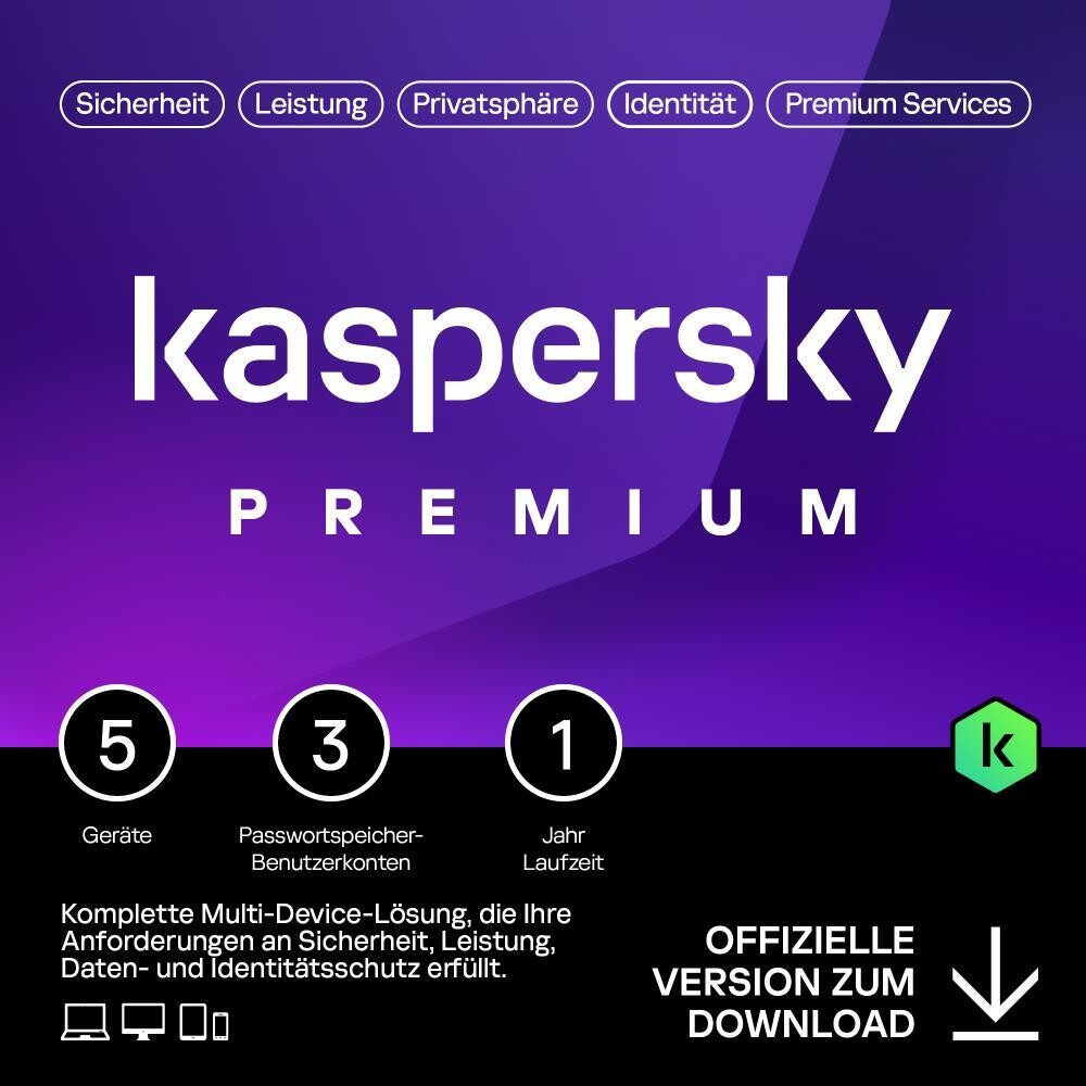 Kaspersky Premium Total Security | 3 Geräte | 1 Jahr | stets aktuell | ESD