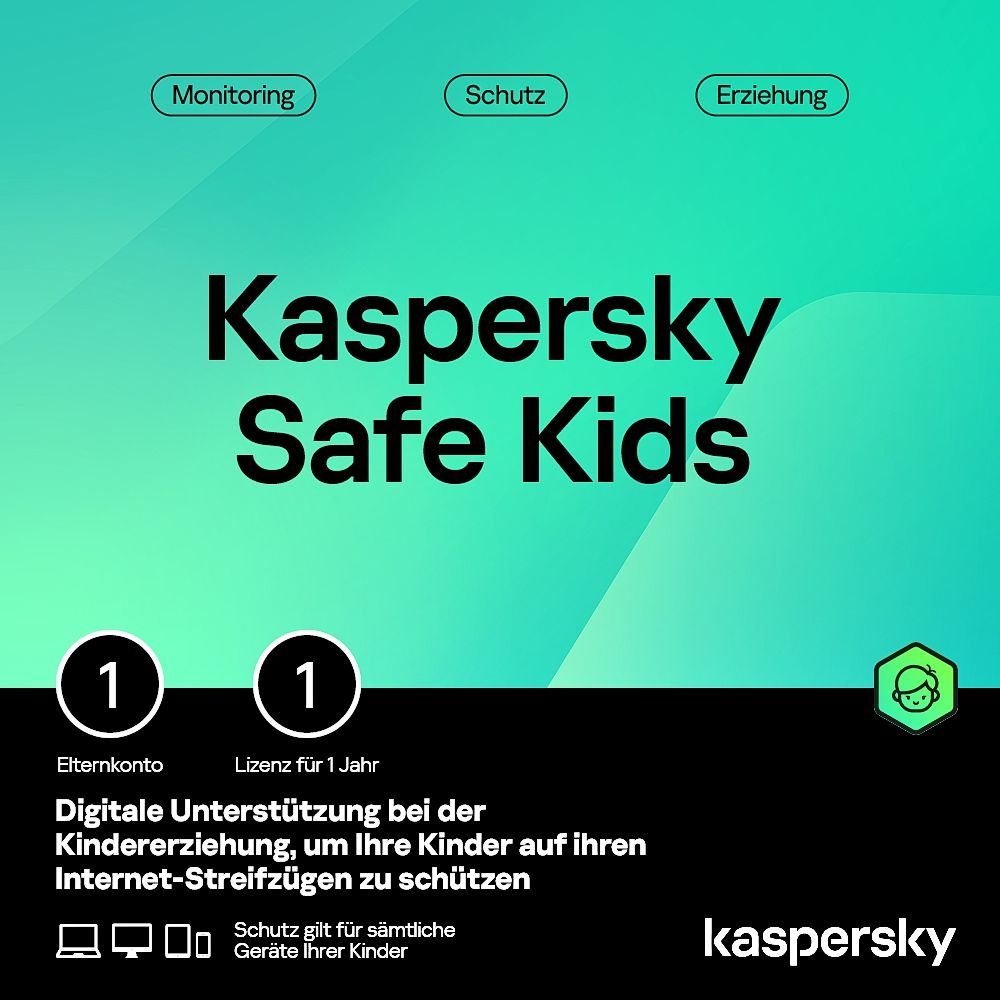 Kaspersky Safe Kids | 1 Nutzer | alle Geräte | 1 Jahr | stets aktuell | ESD