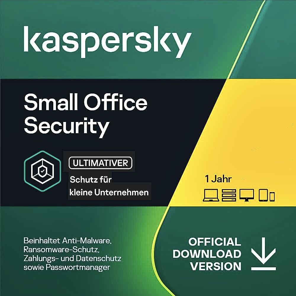 Kaspersky Small Office Security | 15+15+2 | 1 Jahr | stets aktuell | ESD