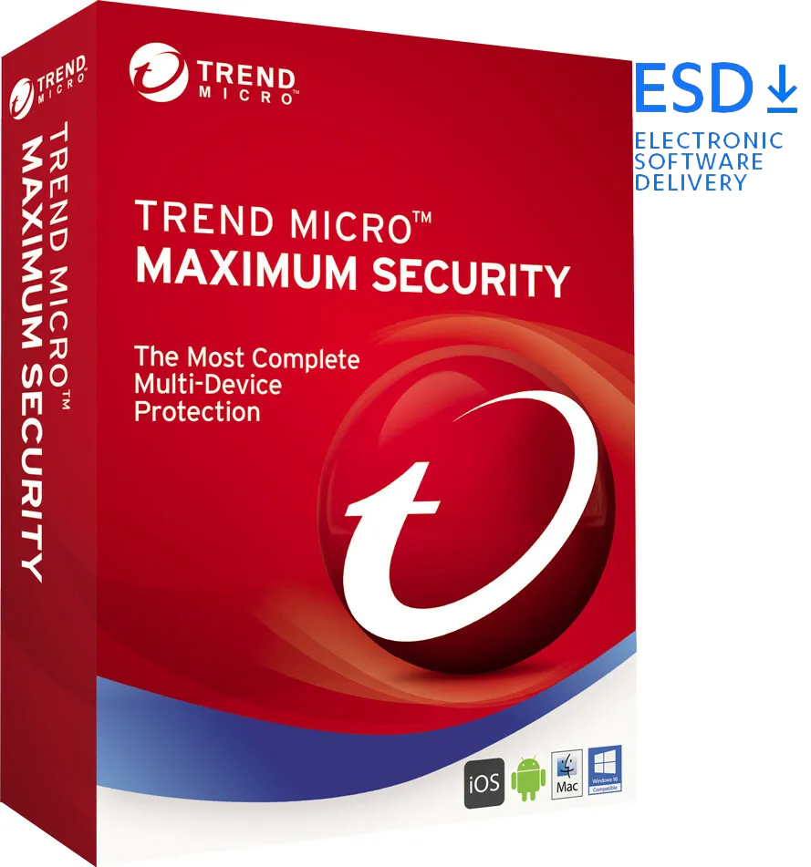 Trend Micro Maximum Security | 1 Gerät | 1 Jahr | stets aktuell | ESD