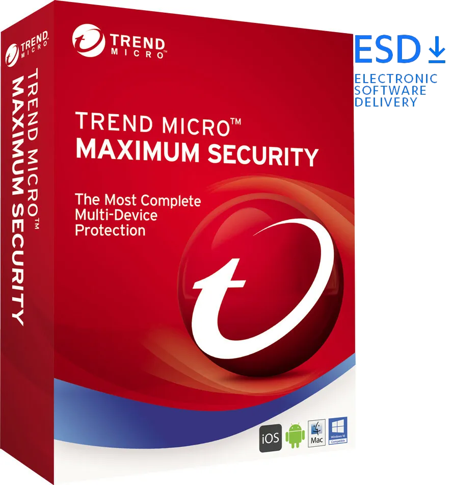 Trend Micro Maximum Security | 5 Geräte | 1 Jahr | stets aktuell | ESD