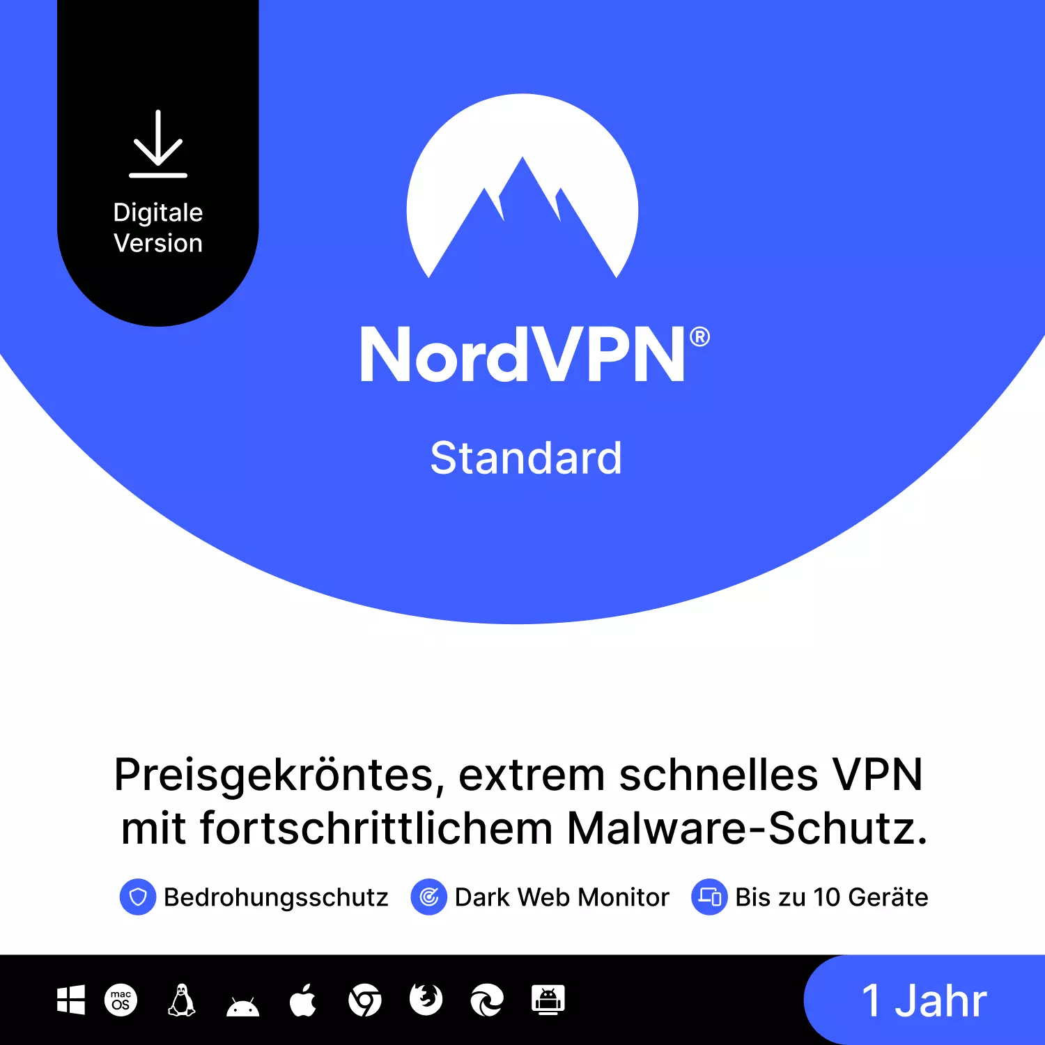 NordVPN Standard | 10 Geräte | 1 Jahr | stets aktuell | ESD