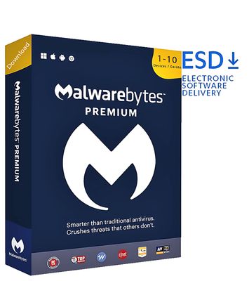 Malwarebytes Premium | 1 Gerät | 1 Jahr | stets aktuell | ESD