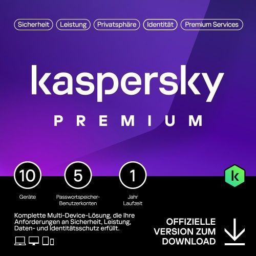 Kaspersky Premium Total Security | 10 Geräte | 1 Jahr | stets aktuell | ESD
