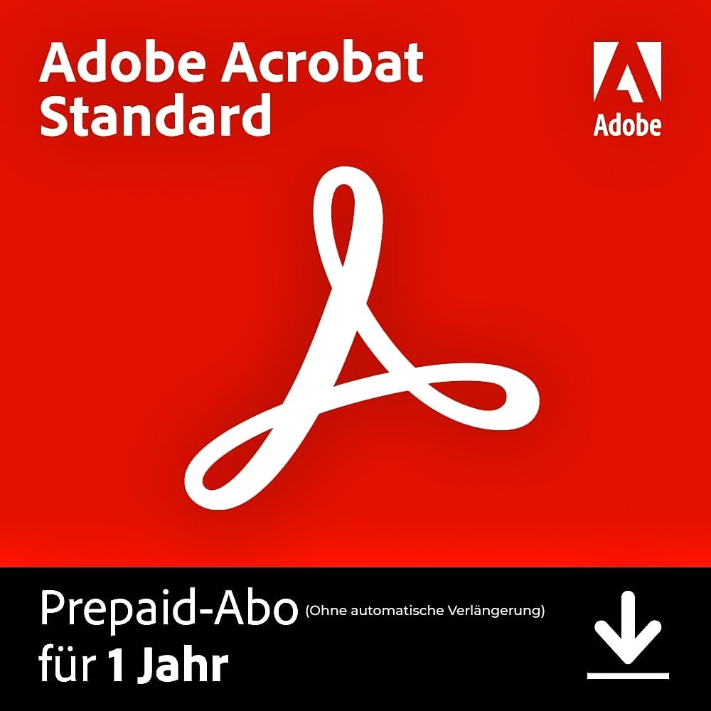 Adobe Acrobat Standard | 2 PC/MAC | 1 Jahr | stets aktuell | ESD