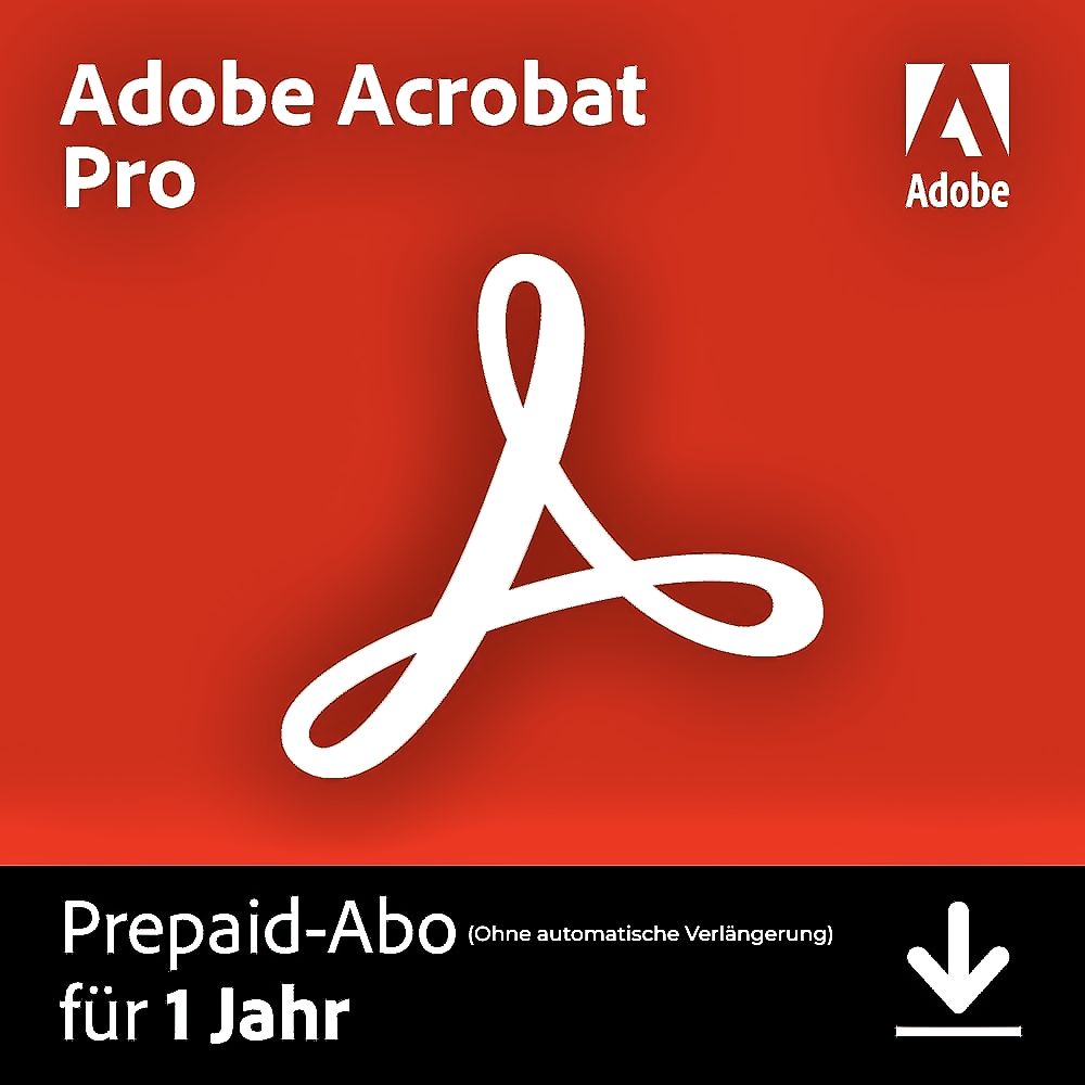 Adobe Acrobat Pro | 2 Geräte | 1 Jahr | stets aktuell | ESD