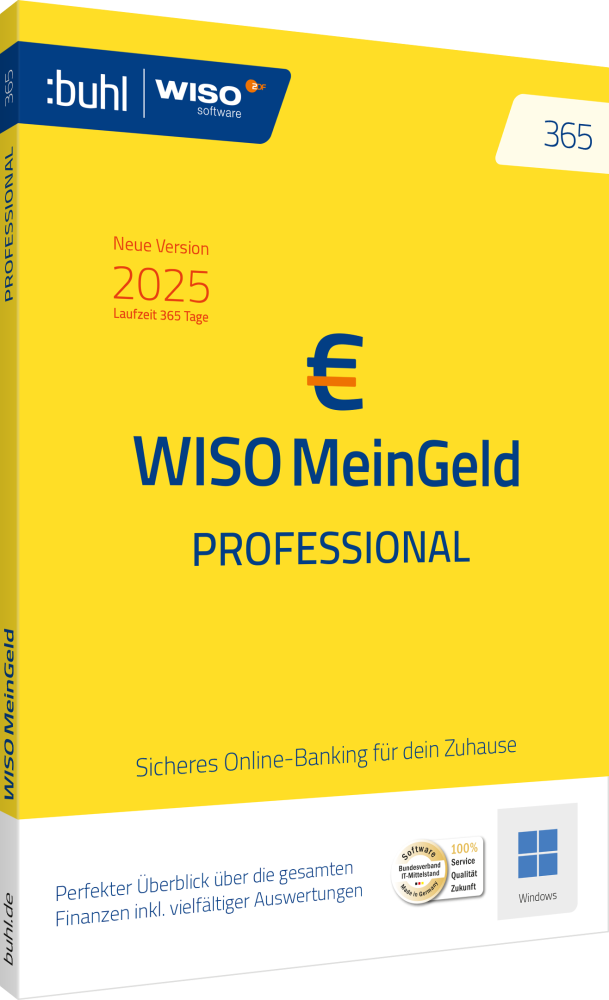 WISO Mein Geld PRO 365 (Version 2025) | 1 Nutzer | 1 Jahr | ESD