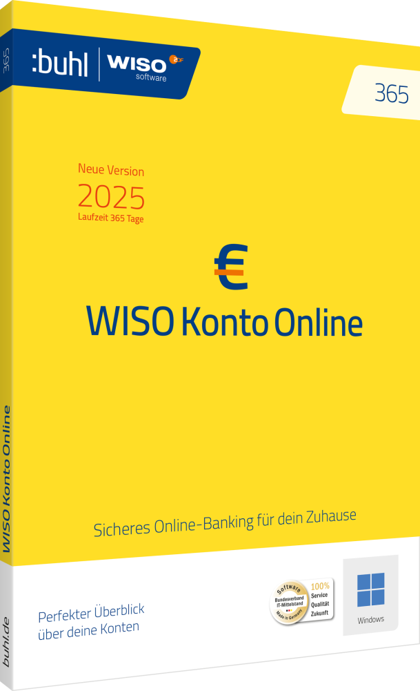 WISO Konto Online 365 (Version 2025) | 1 Nutzer | 1 Jahr | ESD