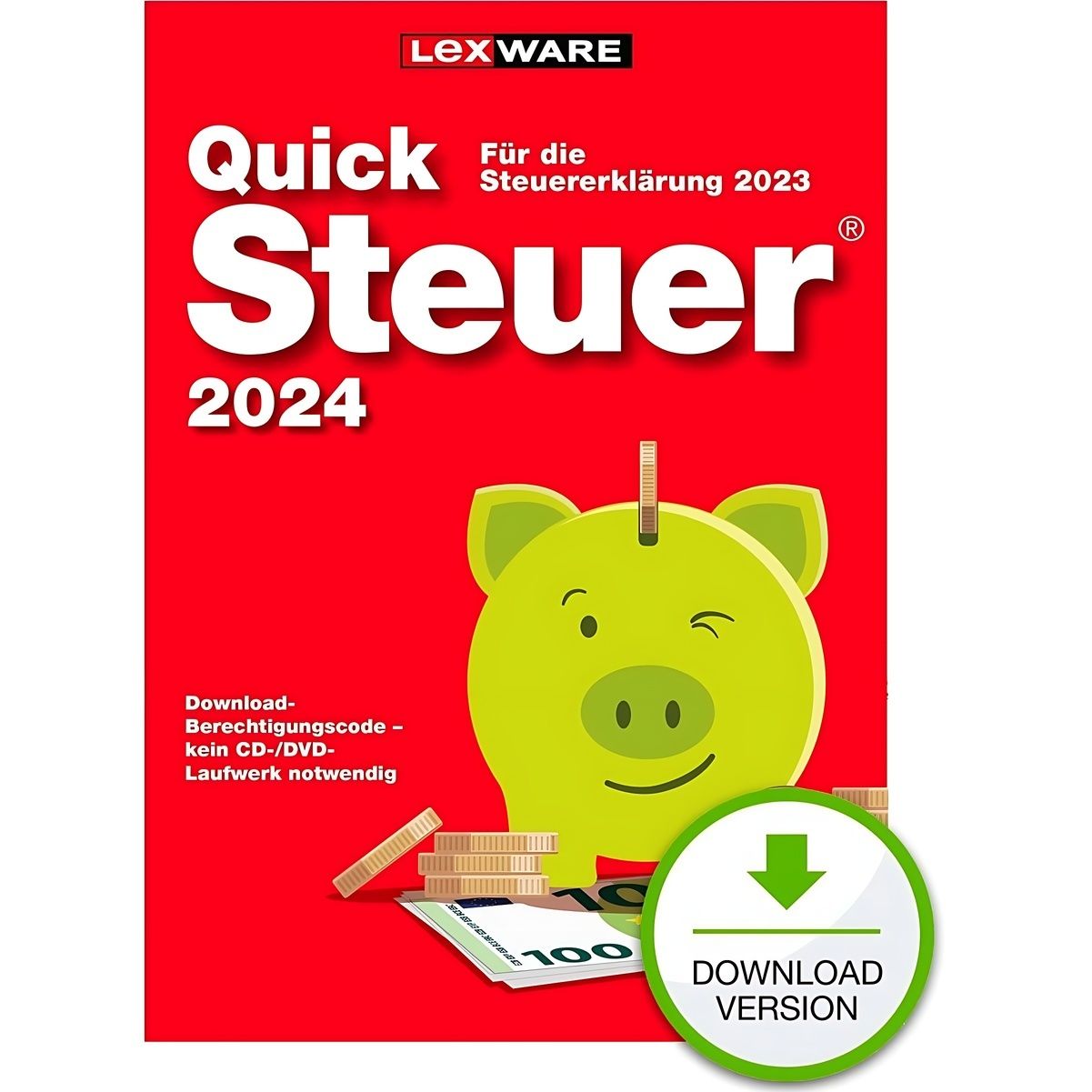 Lexware Quicksteuer 2024 (für Steuerjahr 2023) | 1 PC | 1 Jahr | ESD