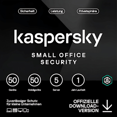 Kaspersky Small Office Security | 50+50+5 | 1 Jahr | stets aktuell | ESD