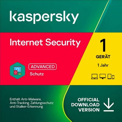 Kaspersky Internet Security | 1 Gerät | 1 Jahr | stets aktuell | Key in 5 Min. | ESD