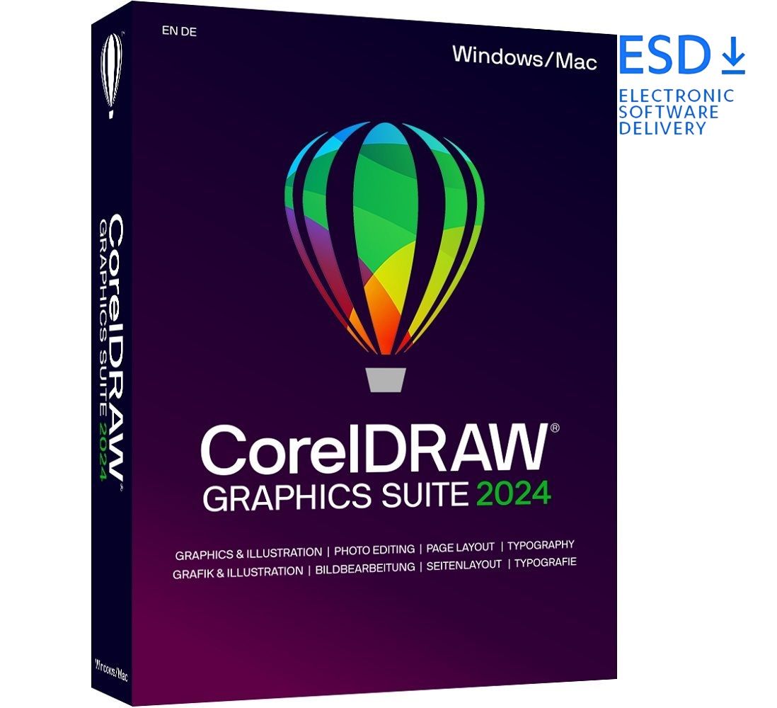 CorelDRAW Graphics Suite 2024 (Vollversion) | 1 PC/MAC | Dauerlizenz | ESD