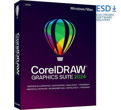 CorelDRAW Graphics Suite 2024 (Vollversion) | 1 PC/MAC | Dauerlizenz | ESD