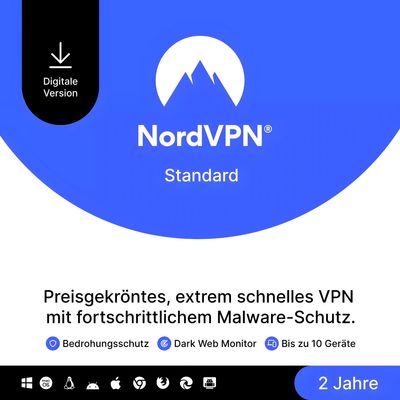 NordVPN Standard | 10 Geräte | 2 Jahre | stets aktuell | ESD NordVPN Standard | 10 Geräte | 2 Jahre | stets aktuell | ESD