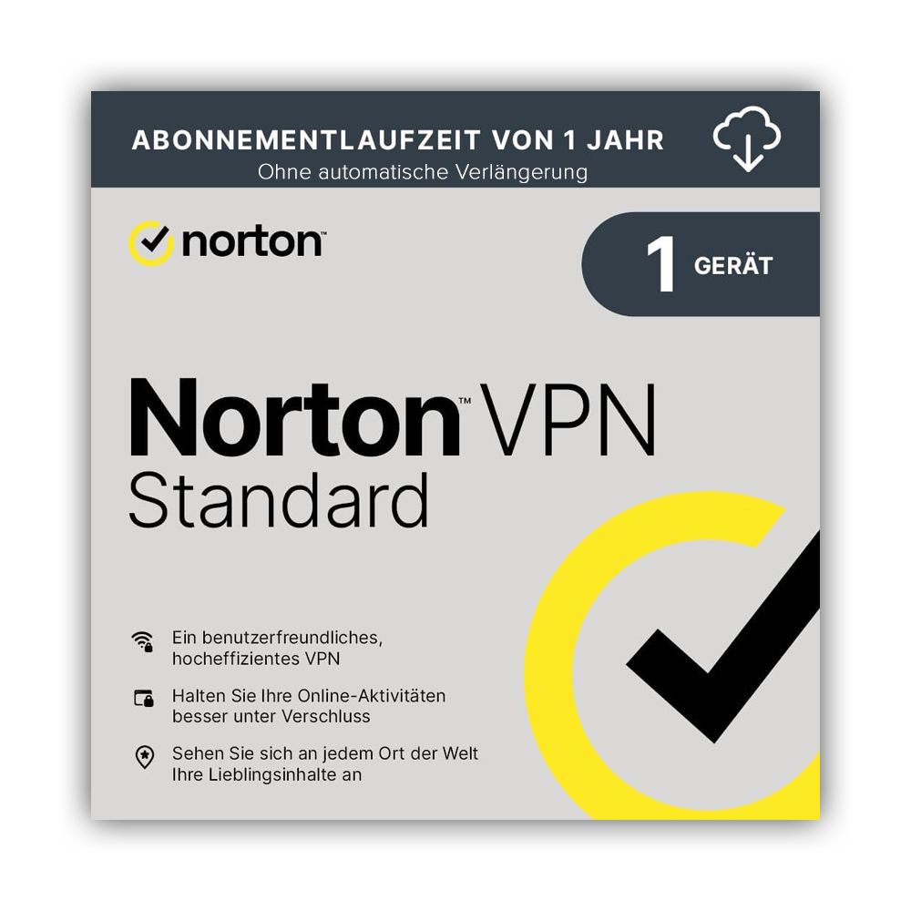 Norton VPN Standard | 1 Gerät | 1 Jahr | kein autom. Abo | ESD