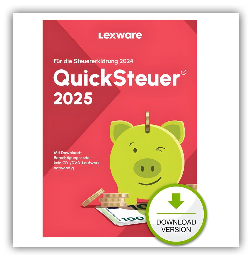 Lexware Quicksteuer 2025 (für Steuerjahr 2024) | 1 PC | 1 Jahr | ESD