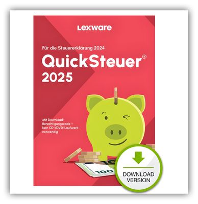Lexware Quicksteuer 2025 (für Steuerjahr 2024) | 1 PC | 1 Jahr | ESD