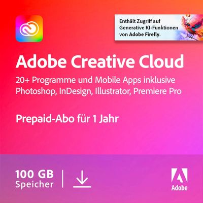 Adobe Creative Cloud (alle Apps) | 1 Nutzer (PC/Mac) | 1 Jahr | ESD