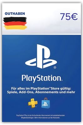 75€ PlayStation Store digitales Guthaben | PSN Voucher Code nur für DE