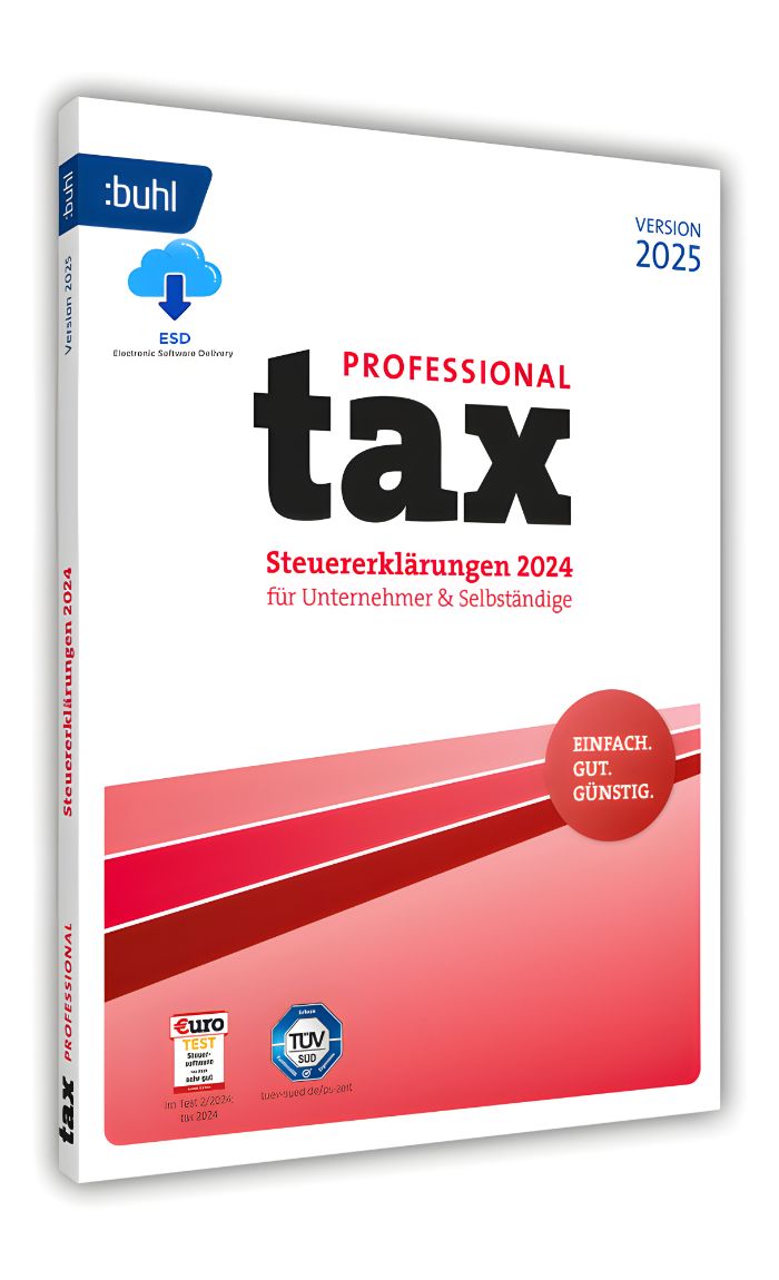 BUHL tax 2025 PRO (Steuerjahr 2024) | 1 PC | 1 Jahr | stets aktuell | ESD