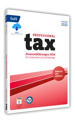 BUHL tax 2025 PRO (Steuerjahr 2024) | 1 PC | 1 Jahr | stets aktuell | ESD