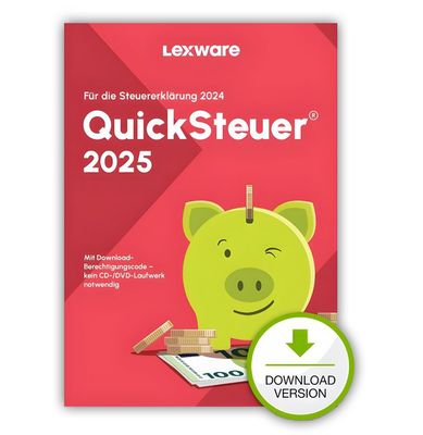 Lexware Quicksteuer 2025 (für Steuerjahr 2024) | 1 PC | 1 Jahr | ESD