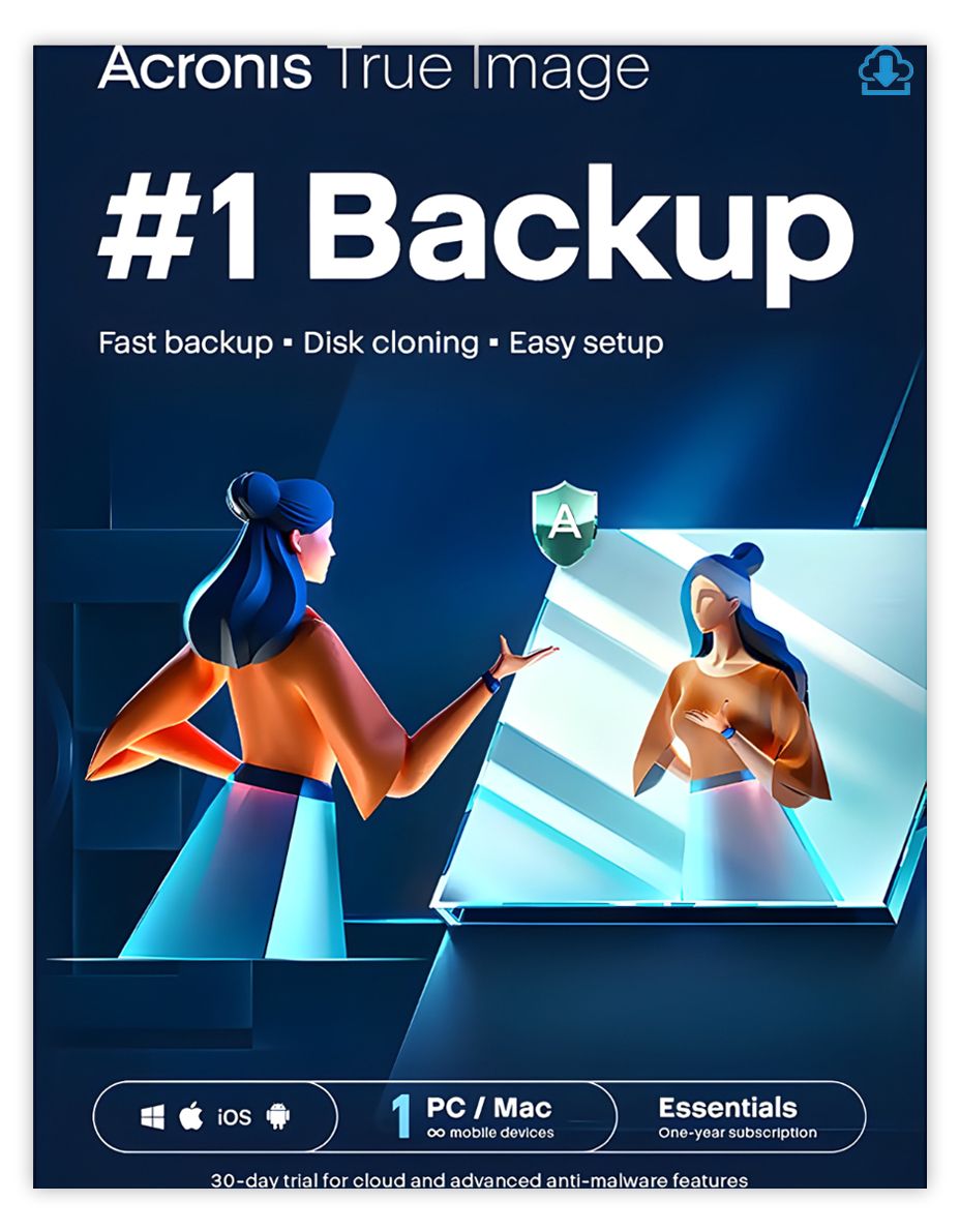 Acronis True Image Essentials | 1 PC/MAC | 1 Jahr | stets aktuell | Key in 5 Min. | ESD