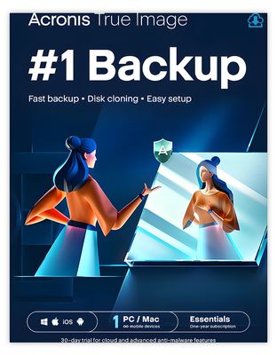 Acronis True Image Essentials | 1 PC/MAC | 1 Jahr | stets aktuell | Key in 5 Min. | ESD