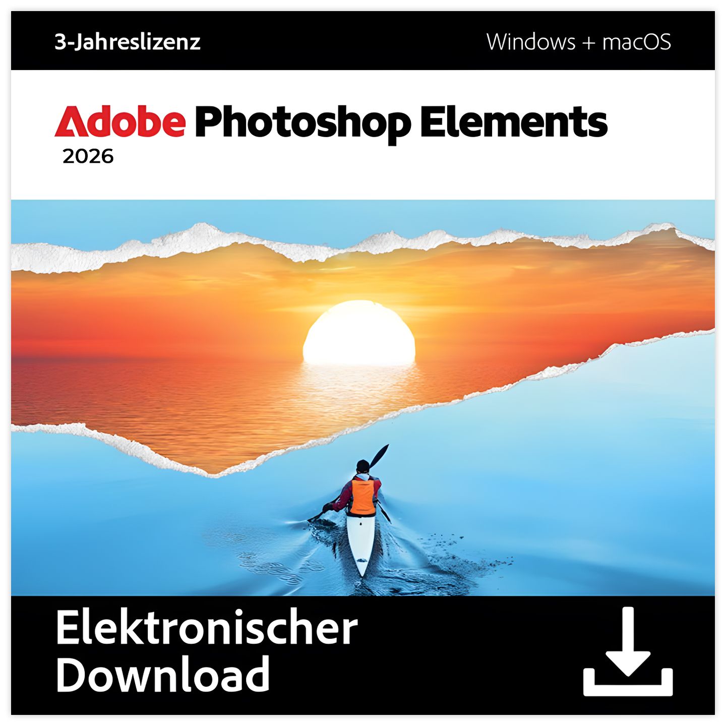 Adobe Photoshop Elements 2026 | 2 Geräte | 3 Jahre | ESD