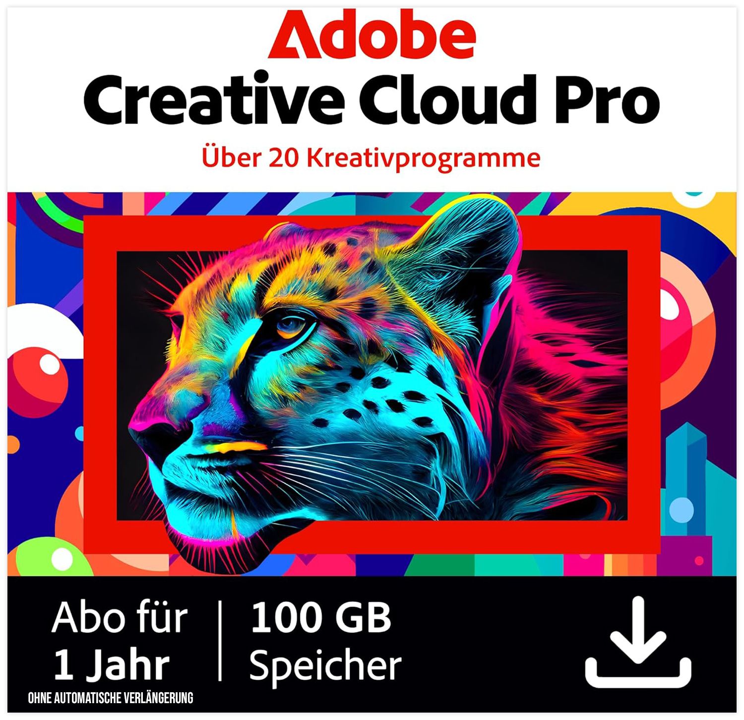 Adobe Creative Cloud Pro | 1 Nutzer (2 PC/Mac) | 1 Jahr inkl. 100 GB Cloud | ESD