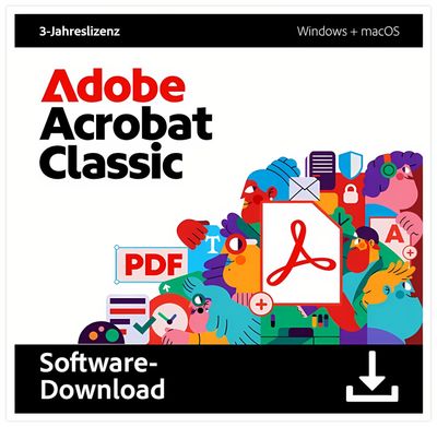 Adobe Acrobat Classic Pro | 2 Geräte (PC/Mac) | 3 Jahre | ESD