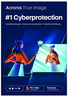 Acronis True Image Premium | 5 Geräte | 1 Jahr | inkl. 1 TB Cloud | stets aktuell | ESD Acronis True Image Premium | 5 Geräte | 1 Jahr | inkl. 1 TB Cloud | stets aktuell | ESD