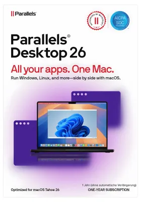 Parallels Desktop 26 Standard | 1 Nutzer (Mac) | 1 Jahr | ESD Parallels Desktop 26 Standard | 1 Nutzer (Mac) | 1 Jahr | ESD