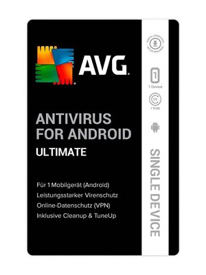 AVG Mobile Ultimate | 1 Android-Gerät | 1 Jahr | stets aktuell | Key in 5 Min. | ESD