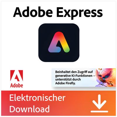 Adobe Express Premium | 1 Nutzer (Win/Mac) | 1 Jahr | stets aktuell | inkl. 100 GB Cloud | ESD Adobe Express Premium | 1 Nutzer (Win/Mac) | 1 Jahr | stets aktuell | inkl. 100 GB Cloud | ESD