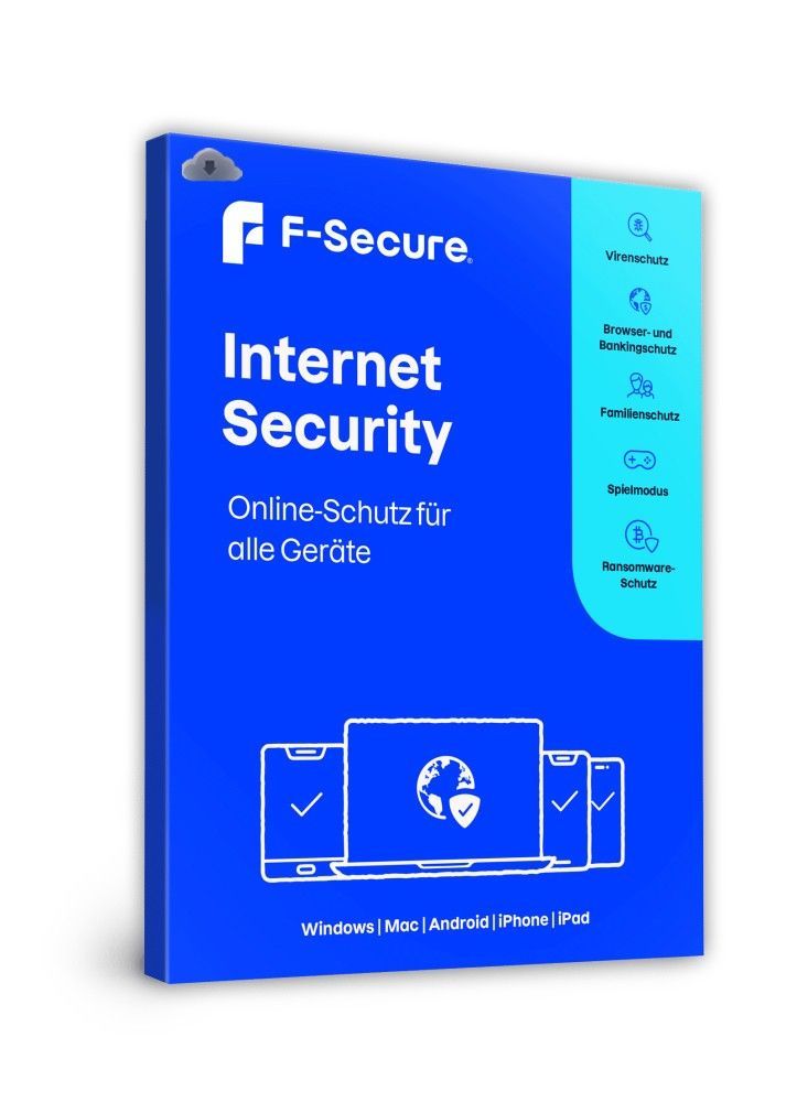 F-Secure Internet Security | 10 Geräte | 1 Jahr | stets aktuell | ESD