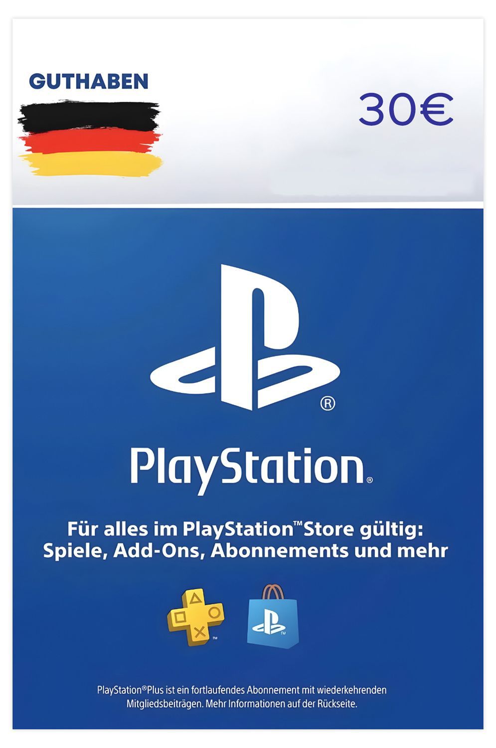 30€ PlayStation Store digitales Guthaben | PSN Voucher Code nur für DE