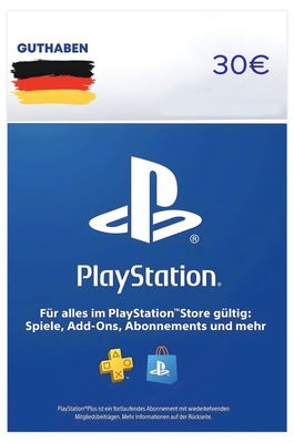 30€ PlayStation Store digitales Guthaben | PSN Voucher Code nur für DE 30€ PlayStation Store digitales Guthaben | PSN Voucher Code nur für DE