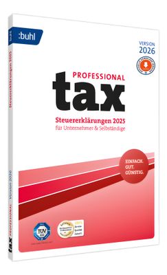 BUHL tax 2026 Professional (Steuerjahr 2025) | 1 Nutzer/PC | ESD