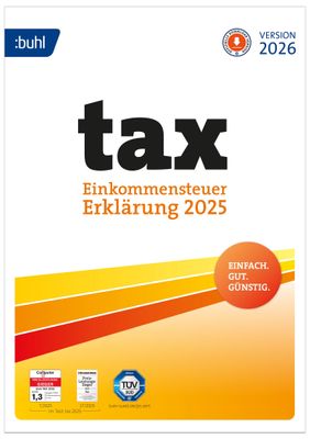 BUHL tax 2026 Einkommenssteuer (Erklärung 2025) | 1 Nutzer/PC | ESD BUHL tax 2026 Einkommenssteuer (Erklärung 2025) | 1 Nutzer/PC | ESD