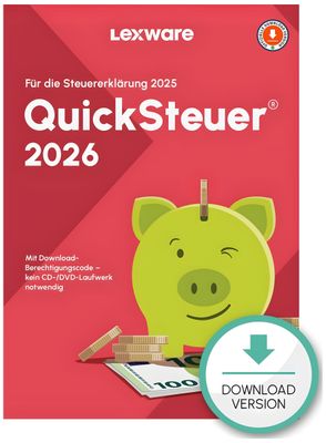 Lexware Quicksteuer 2026 (für Steuerjahr, 2025 privat &amp; gewerblich) | 1 PC (Windows) | ESD