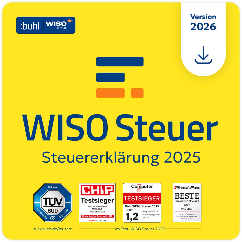 WISO Steuer 2026 (Steuererklärung 2025) | 1 Nutzer (Windows &amp; Mac) | ESD