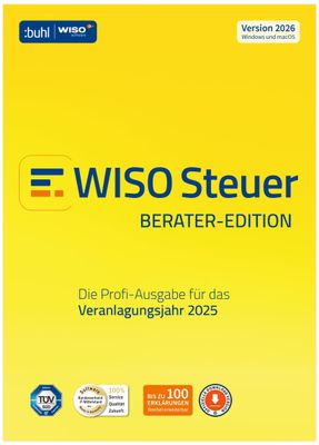 WISO Steuer Berater-Edition 2026 (Veranlagung 2025) | 1 Nutzer (Windows & Mac) | ESD WISO Steuer Berater-Edition 2026 (Veranlagung 2025) | 1 Nutzer (Windows & Mac) | ESD