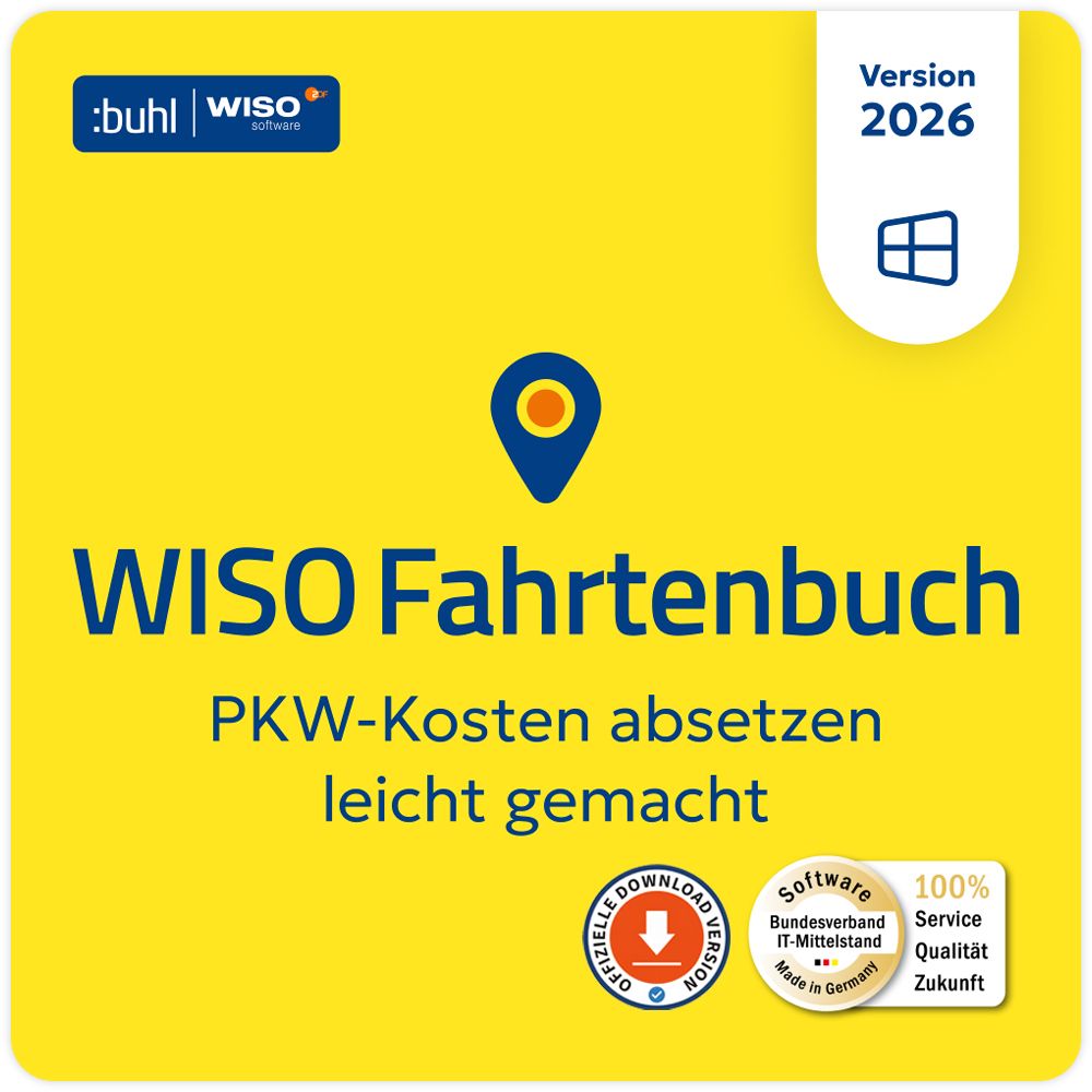 WISO Fahrtenbuch 2026 | 1 Nutzer (Windows 10 &amp; 11) | ESD